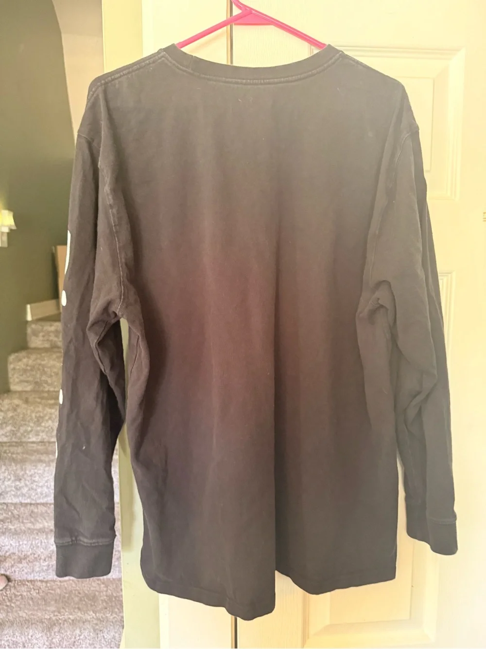 Dickies Black Crewneck Long Sleeve Shirt with Logo Print